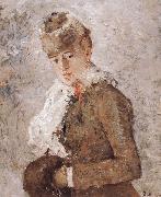 Berthe Morisot The woman wearing the shawl oil painting artist